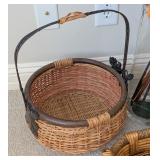 UL - Decorative Floral Arrangement with Three Assorted Wicker Baskets