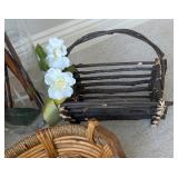 UL - Decorative Floral Arrangement with Three Assorted Wicker Baskets