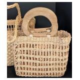 UL - Set of 3 Woven Straw Handbags Including Bloomingdale