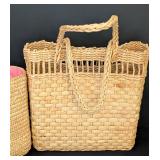 UL - Set of 3 Woven Straw Handbags Including Bloomingdale
