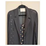 UL - Vera Wang Size 12 Black Polka Dot Dress and Sheer Jacket Set