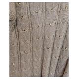 UL - Christine Philippe Gold Sweater and Skirt Set Size Large with Bead Accents
