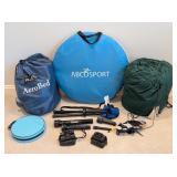 UL - Camping Gear Collection with ABCOSPORT Tent, AeroBed, Flashlights, and Accessories