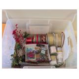 UL - Large Christmas Craft Supply Collection with Yarn, Ribbon, and Snowflake Ballerinas