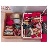 UL - Large Christmas Craft Supply Collection with Yarn, Ribbon, and Snowflake Ballerinas