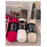 UL - Large Christmas Craft Supply Collection with Yarn, Ribbon, and Snowflake Ballerinas