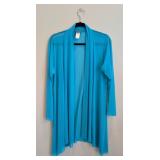 UL - Tommy Bahama Sheer Blue Open Front Cardigan Size Large