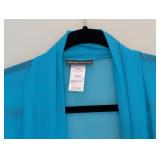UL - Tommy Bahama Sheer Blue Open Front Cardigan Size Large