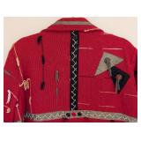 UL - Orvis Large Red Cotton Embroidered Jacket with Tassel Details