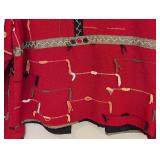 UL - Orvis Large Red Cotton Embroidered Jacket with Tassel Details