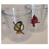 K - Set of 4 Tervis Tumblers with Embroidered Bird Designs