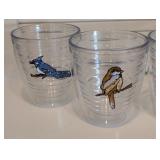 K - Set of 4 Tervis Tumblers with Embroidered Bird Designs