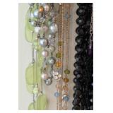 UL - Assorted Costume and Beaded Necklace Collection with Pendants and Gemstones