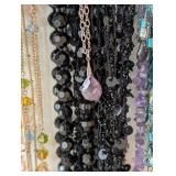 UL - Assorted Costume and Beaded Necklace Collection with Pendants and Gemstones