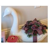 LL - Holiday Decor Collection with Wreath, Swan, Candles, Towels, and Kitchen Accessories