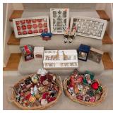 LL - Large Collection of Christmas Ornaments Including Vintage Glass and Novelty Decor