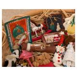 LL - Large Collection of Christmas Ornaments Including Vintage Glass and Novelty Decor