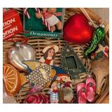 LL - Large Collection of Christmas Ornaments Including Vintage Glass and Novelty Decor