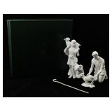 Lenox Shepherds and Sheep Porcelain Nativity Figurine Set with Box