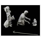 Lenox Shepherds and Sheep Porcelain Nativity Figurine Set with Box