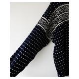 Fiagjo Norwegian Wool and Rayon Knit Sweater with Nordic Pattern -Approx. Size Large