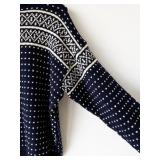 Fiagjo Norwegian Wool and Rayon Knit Sweater with Nordic Pattern -Approx. Size Large
