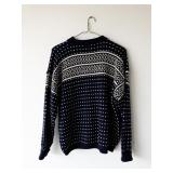 Fiagjo Norwegian Wool and Rayon Knit Sweater with Nordic Pattern -Approx. Size Large