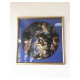 Framed Precious Moments Nativity Puzzle Art