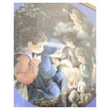 Framed Precious Moments Nativity Puzzle Art