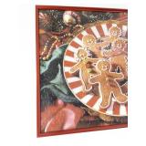 Framed Gingerbread Cookie Holiday Jigsaw Puzzle Wall Art