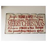 Decorative Wooden Merry Christmas Wall SignÂ 