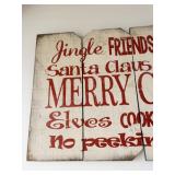 Decorative Wooden Merry Christmas Wall SignÂ 