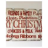 Decorative Wooden Merry Christmas Wall SignÂ 