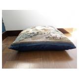Large Vintage Square Tapestry Nativity Scene Decorative Pillow