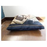 Large Vintage Square Tapestry Nativity Scene Decorative Pillow