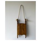 Hanging Wooden Christmas Sled Decor