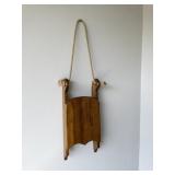Hanging Wooden Christmas Sled Decor