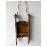 Hanging Wooden Christmas Sled Decor