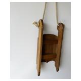 Hanging Wooden Christmas Sled Decor
