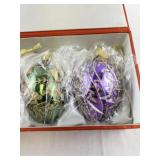 Set of 4 Joan Rivers Faberge Inspired Egg Ornaments with Box