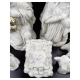 Crown Accents Porcelain Nativity Scene Set with Gold Trim