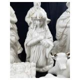 Crown Accents Porcelain Nativity Scene Set with Gold Trim