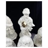 Crown Accents Porcelain Nativity Scene Set with Gold Trim