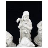 Crown Accents Porcelain Nativity Scene Set with Gold Trim
