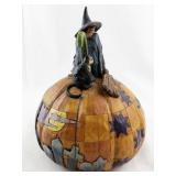 Jim Shore Heartwood Creek Witch on Pumpkin Figurine
