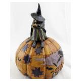 Jim Shore Heartwood Creek Witch on Pumpkin Figurine