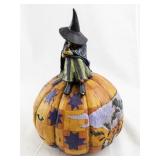 Jim Shore Heartwood Creek Witch and Cat on Pumpkin Figurine