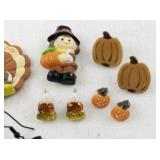 Thanksgiving and Halloween Earrings and Brooch Lot