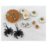 Thanksgiving and Halloween Earrings and Brooch Lot