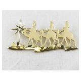 Gold Tone Three Wise Men Brooch with Star and Camels